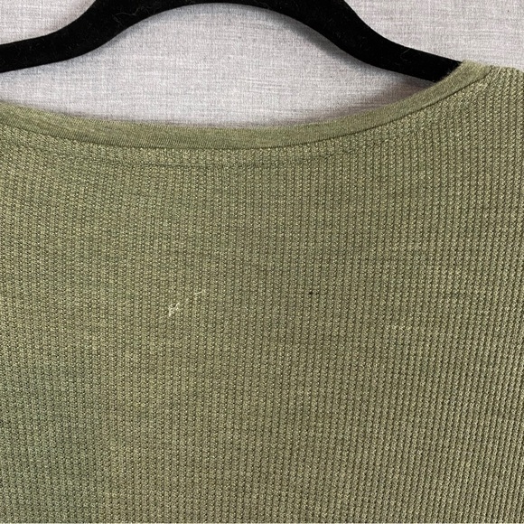 Eddie Bauer Cross Front Thermal Shirt XS Green Three Quarter Sleeve - Picture 7 of 10